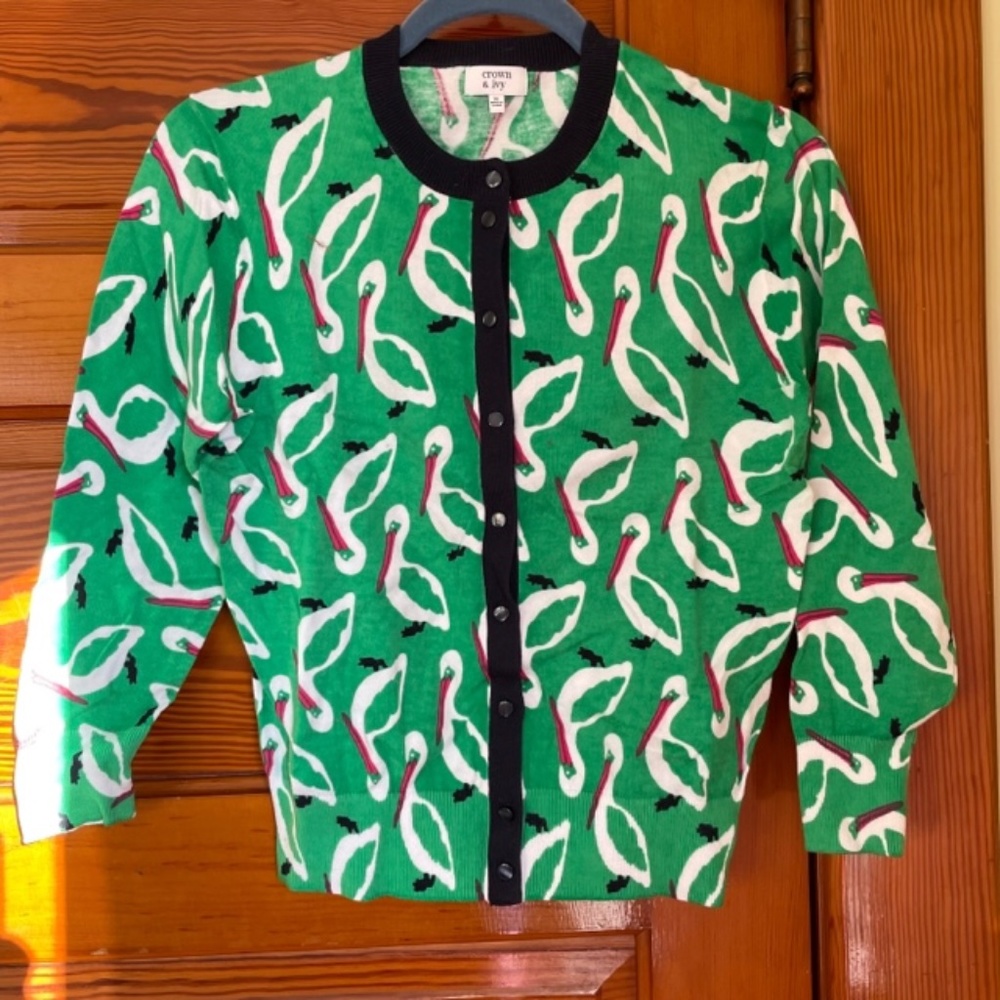 Gently used Crown & Ivy Medium Pelican Cardigan